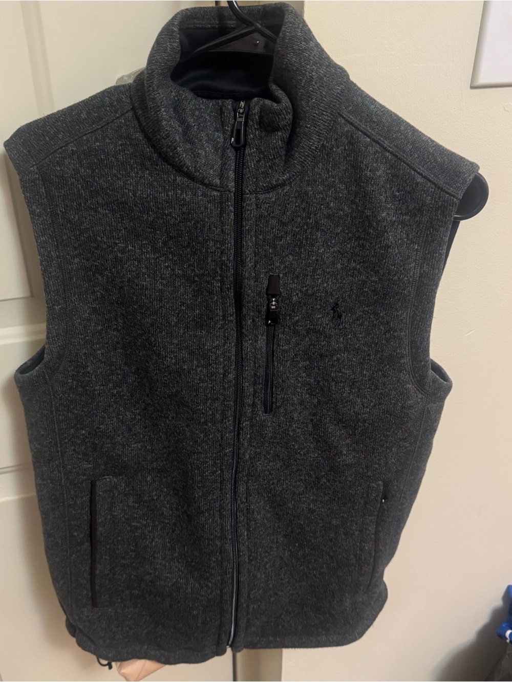 Polo Ralph Lauren Performance Men Gray Full Zip Fleece Vest Size S